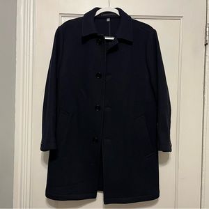 Bonobos Navy Wool Overcoat, Size S, Like-new condition
